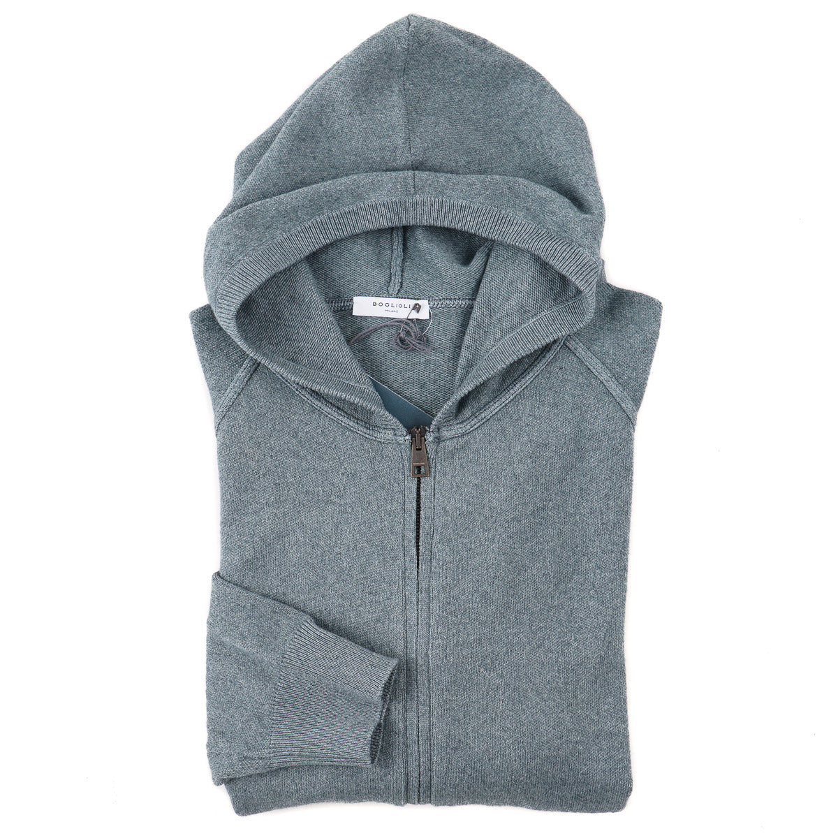 Boglioli Cotton-Cashmere-Silk Hooded Sweater