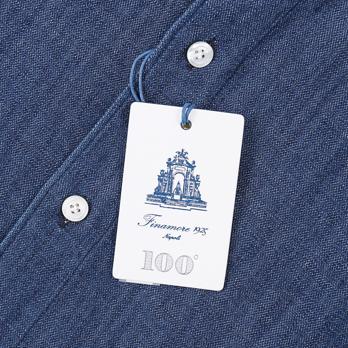 Finamore Slim-Fit Denim Cotton Shirt