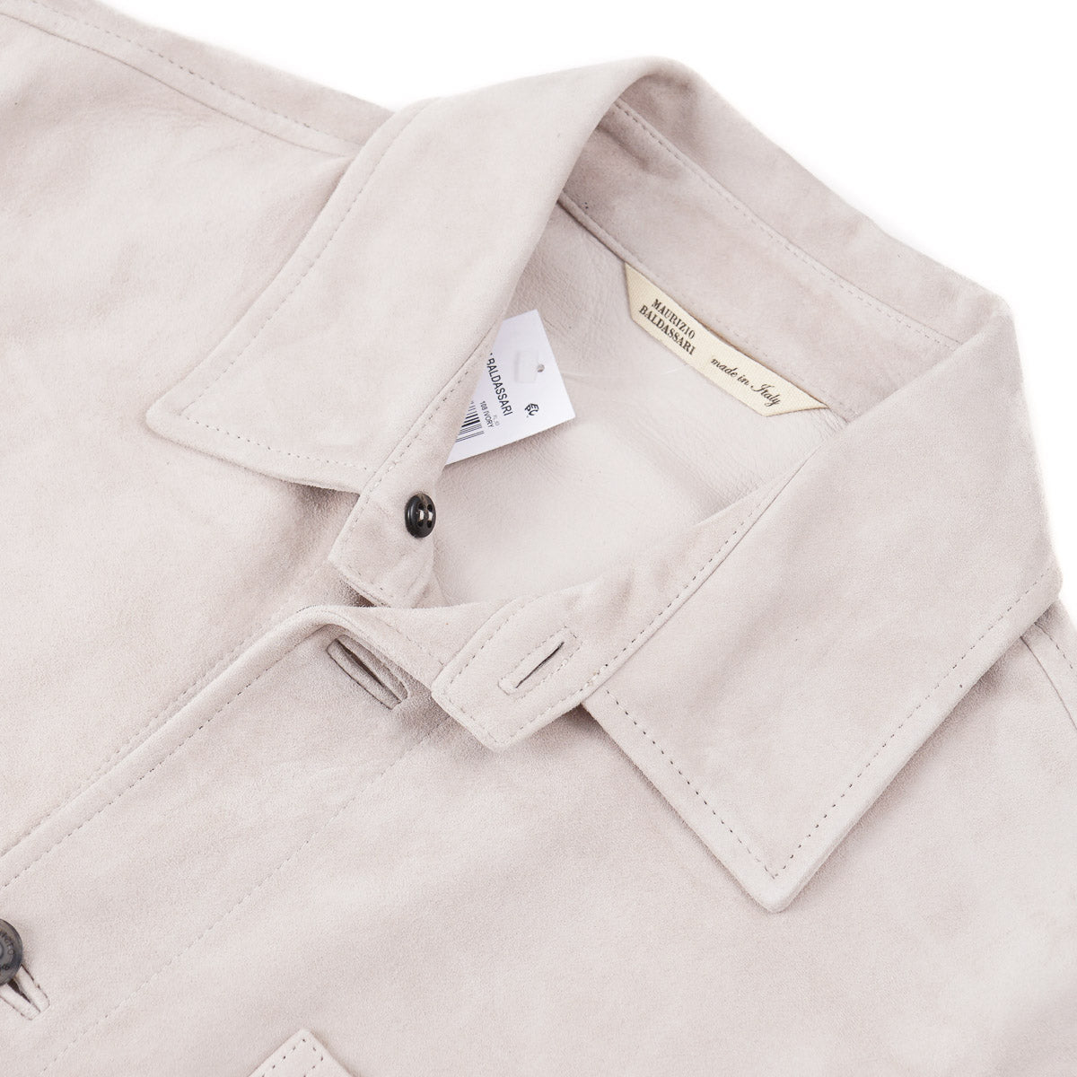 Maurizio Baldassari Suede Leather Overshirt - Top Shelf Apparel