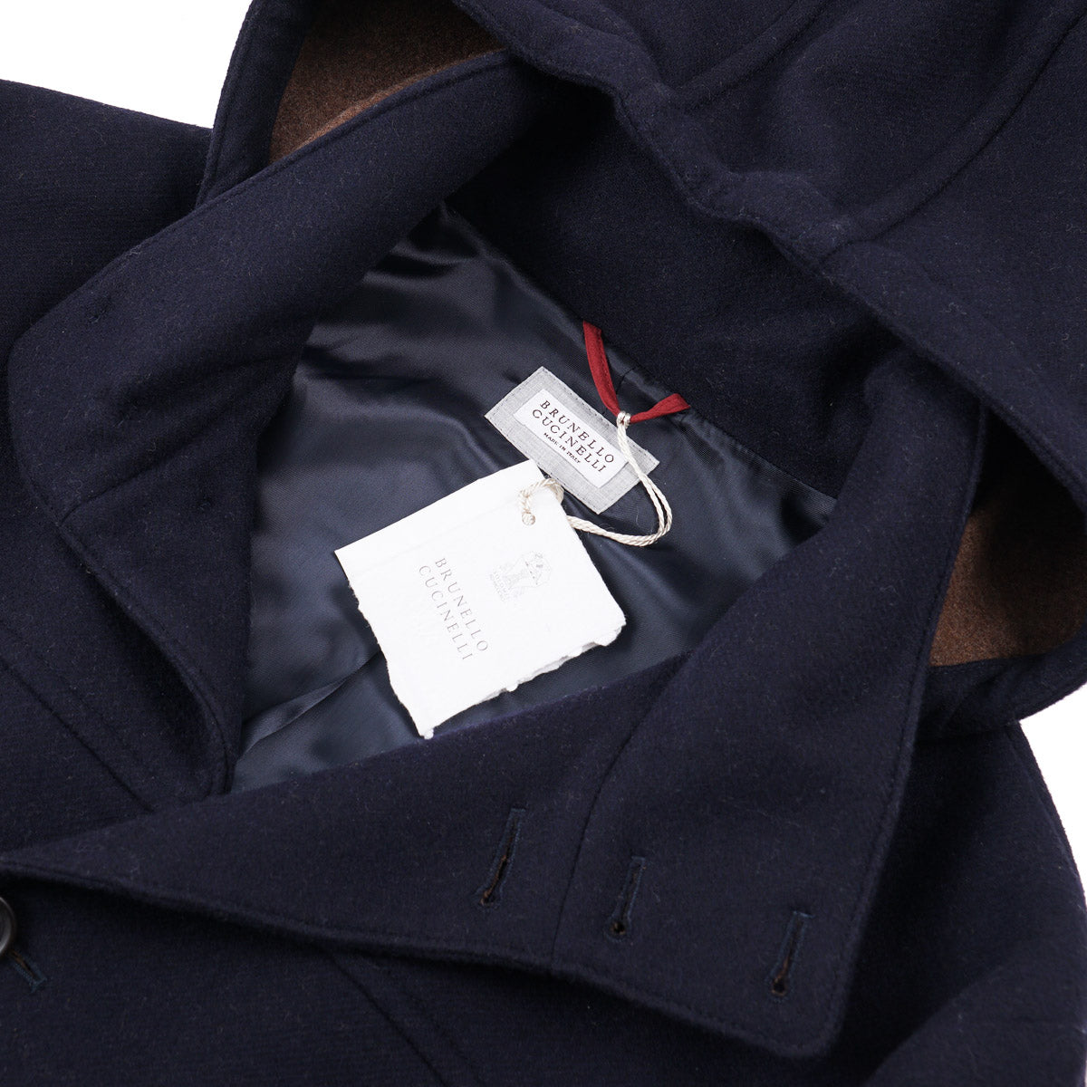 Brunello Cucinelli Wool Coat with Hood