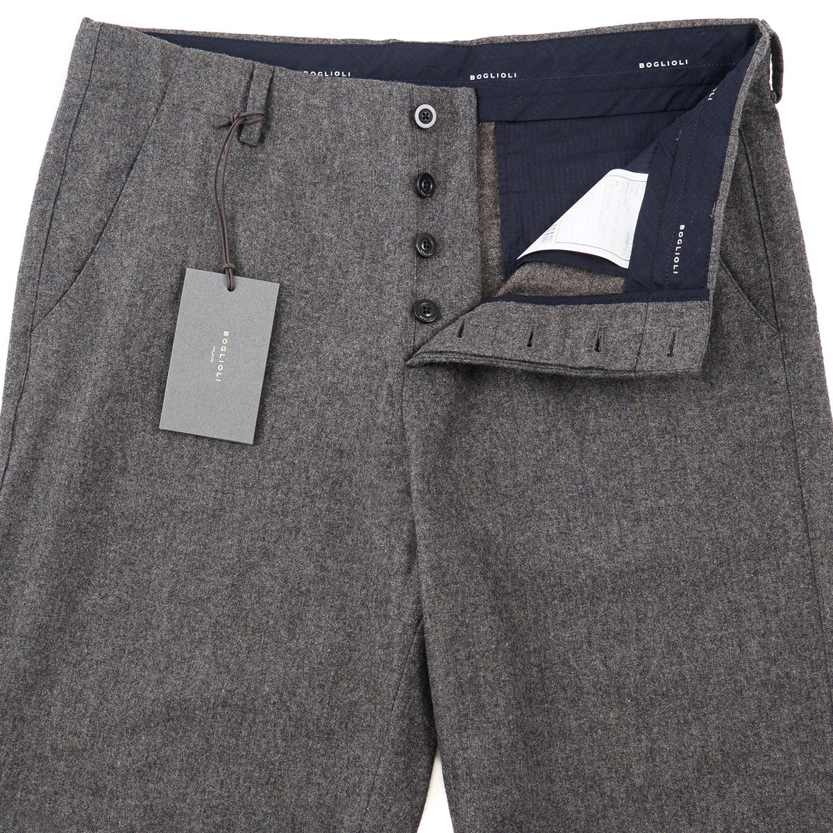 Boglioli Regular-Fit Flannel Wool Pants
