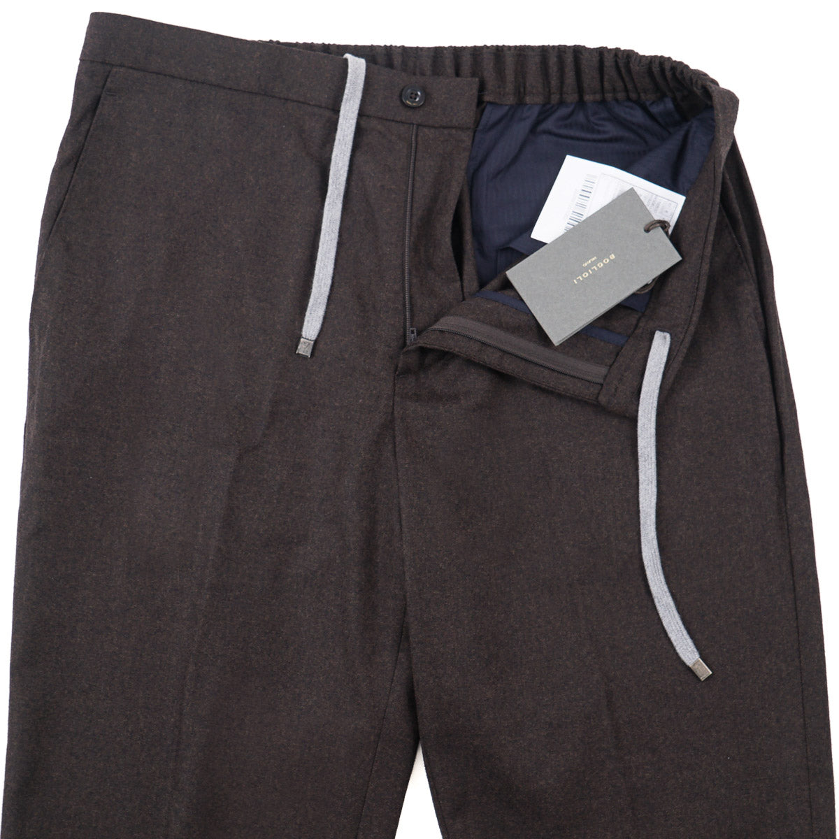 Boglioli Flannel Wool Drawstring Pants