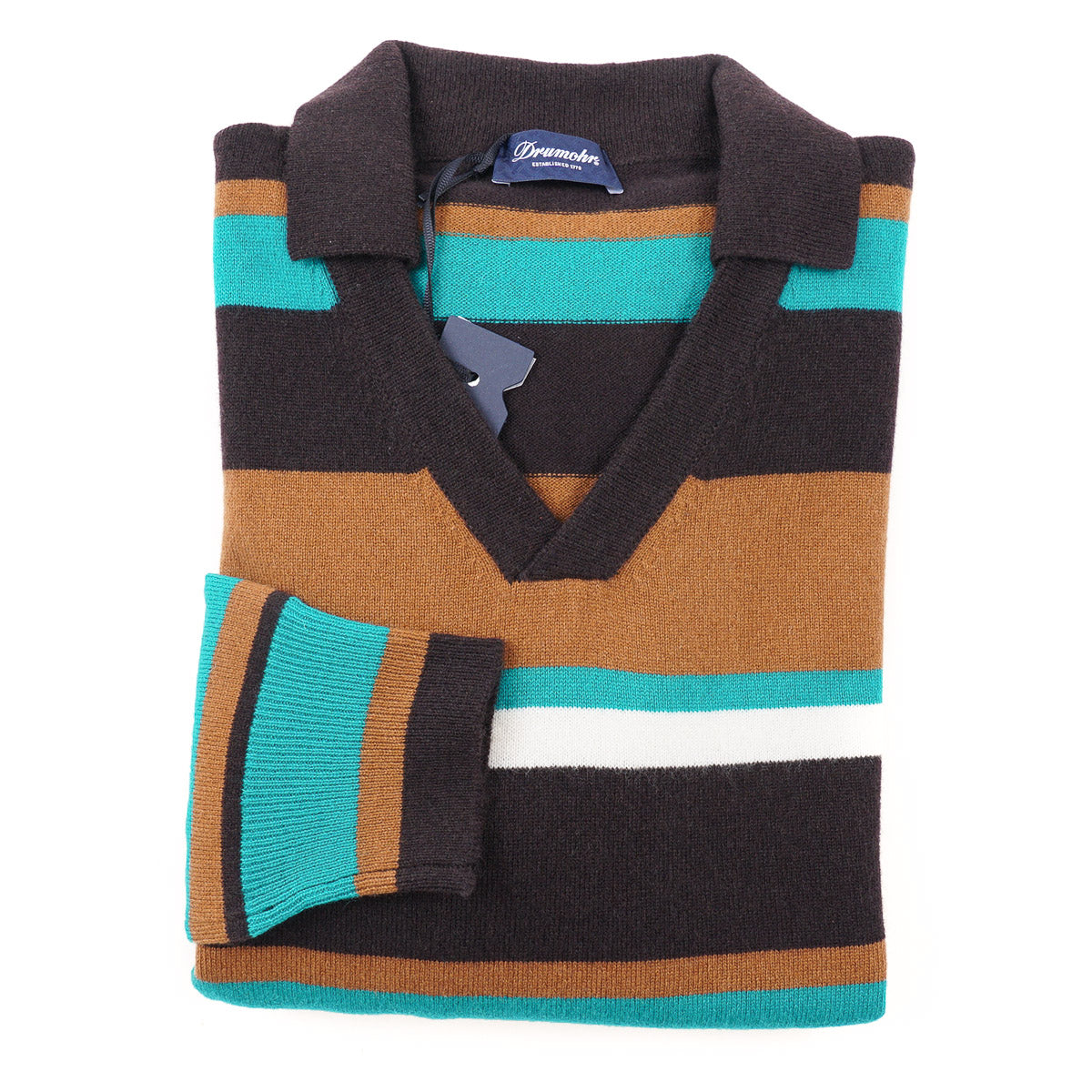 Drumohr Multi-Striped Cashmere Sweater - Top Shelf Apparel