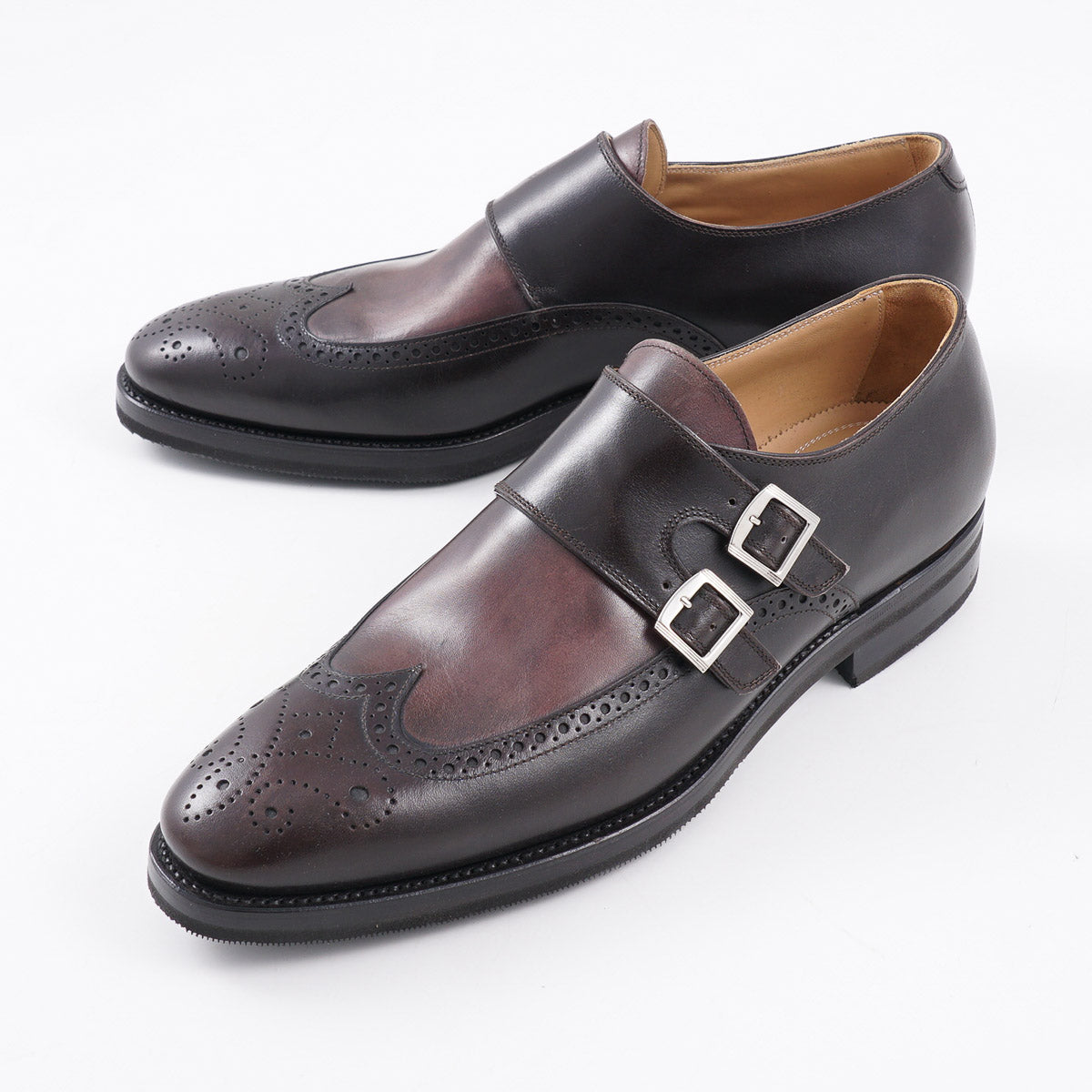 Kiton Burgundy Double Buckle Monk Strap - Top Shelf Apparel