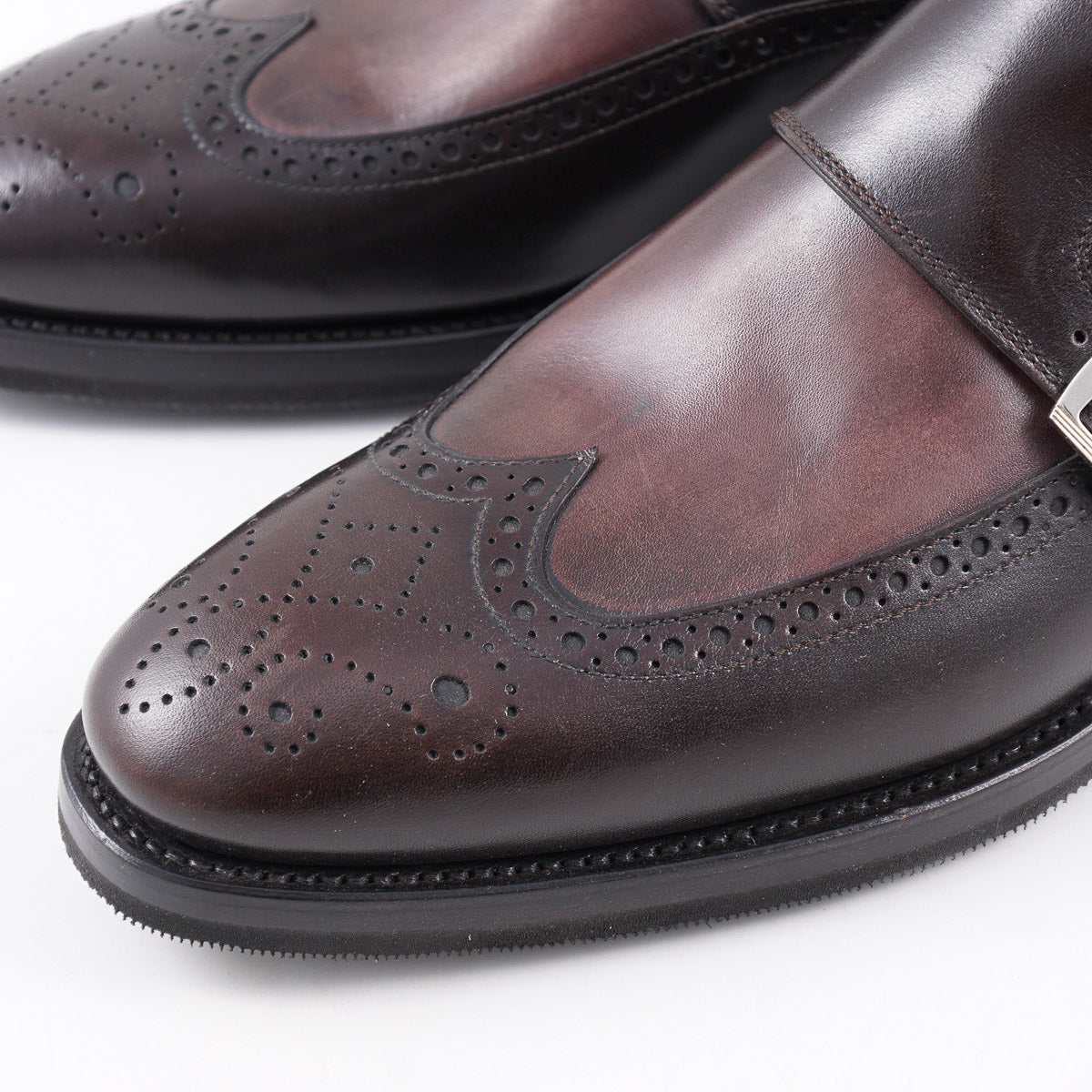 Kiton Burgundy Double Buckle Monk Strap - Top Shelf Apparel