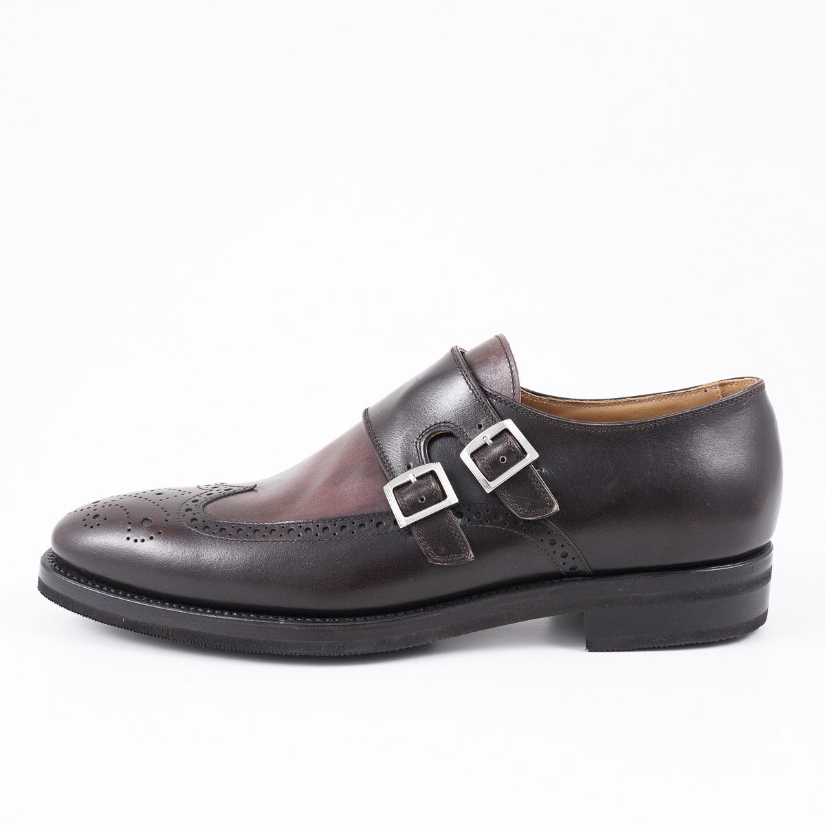 Kiton Burgundy Double Buckle Monk Strap - Top Shelf Apparel