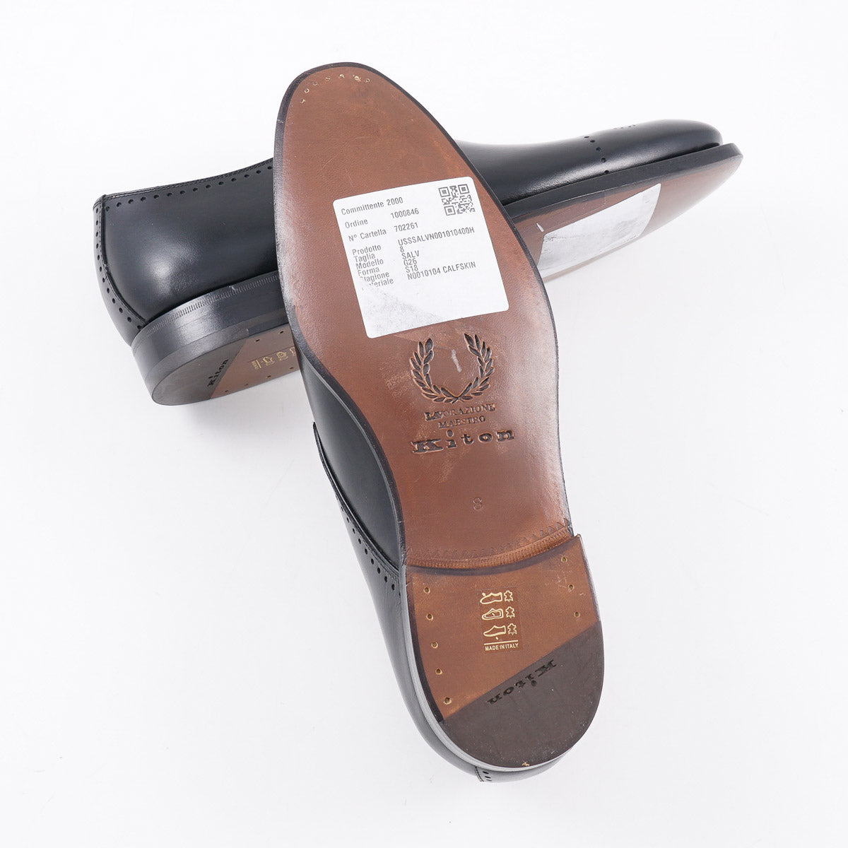 Kiton Black Calf Leather Monk Strap - Top Shelf Apparel