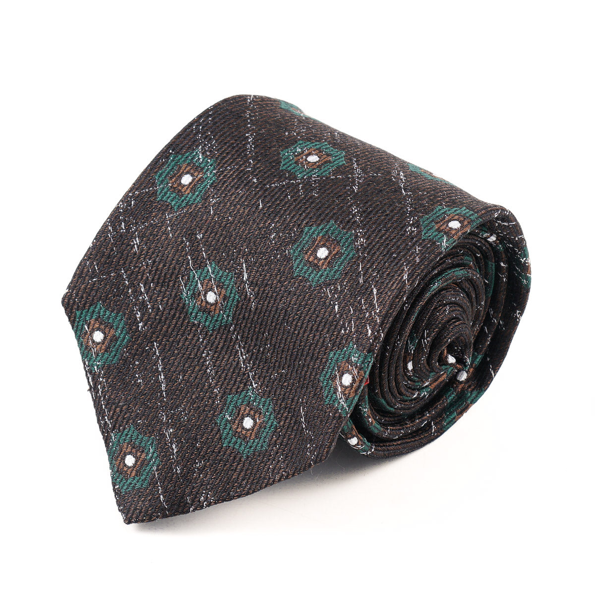 Isaia 7-Fold Foulard Design Silk Tie