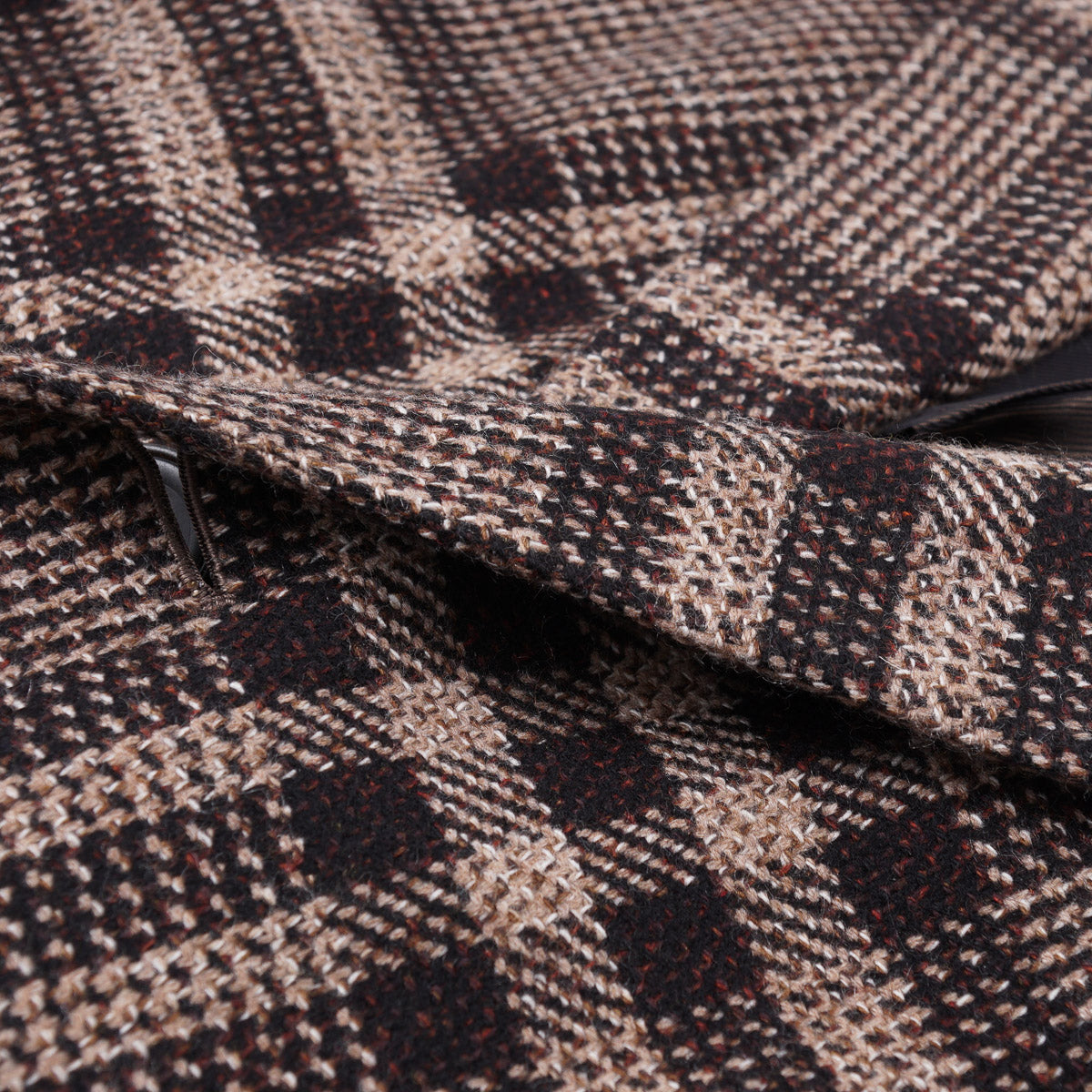 Kiton Layered Plaid Cashmere Overcoat - Top Shelf Apparel