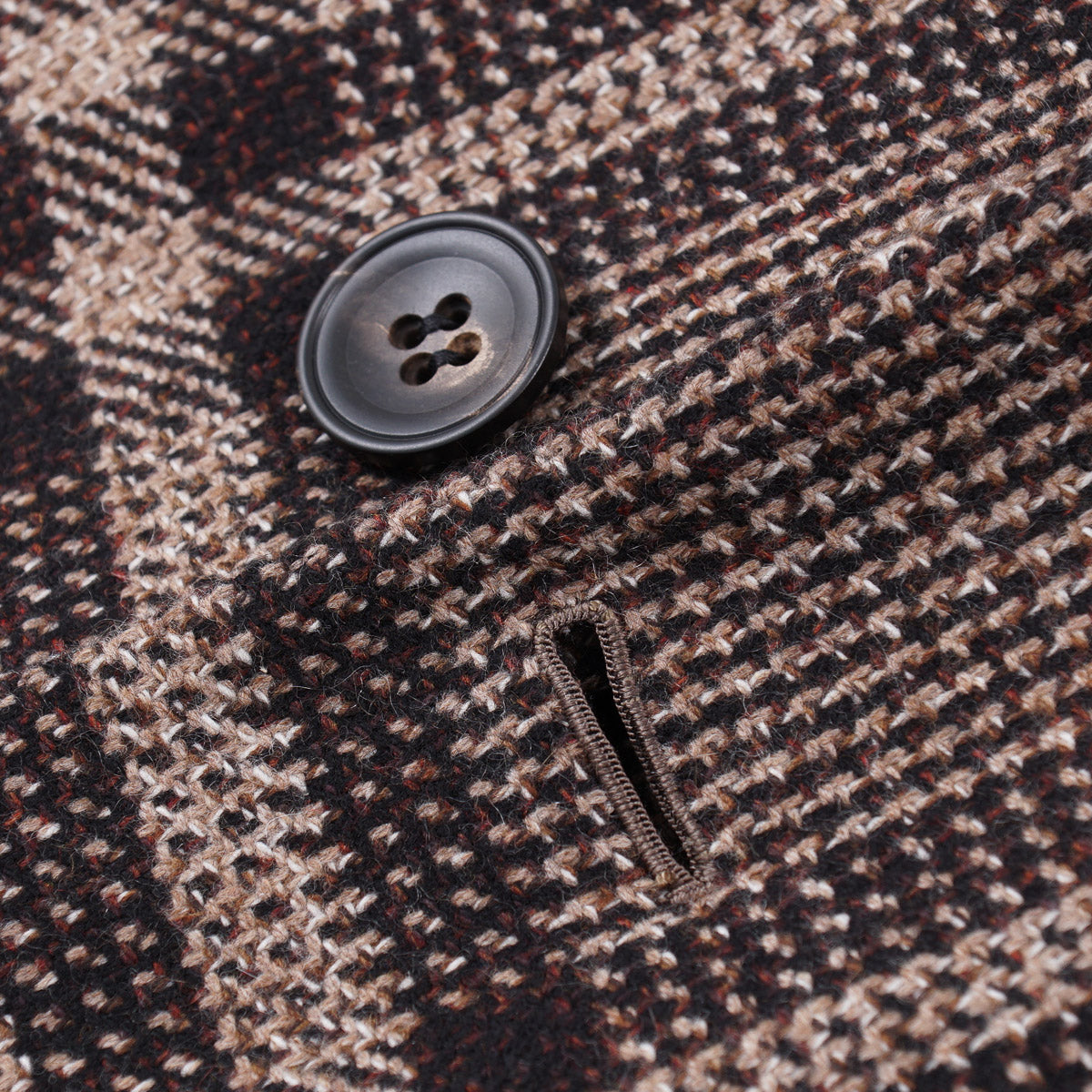Kiton Layered Plaid Cashmere Overcoat - Top Shelf Apparel