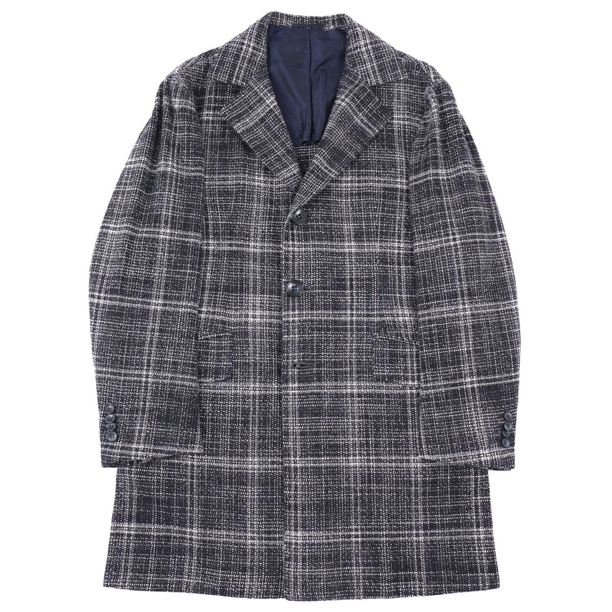 Kiton Woven Check Cashmere Overcoat - Top Shelf Apparel