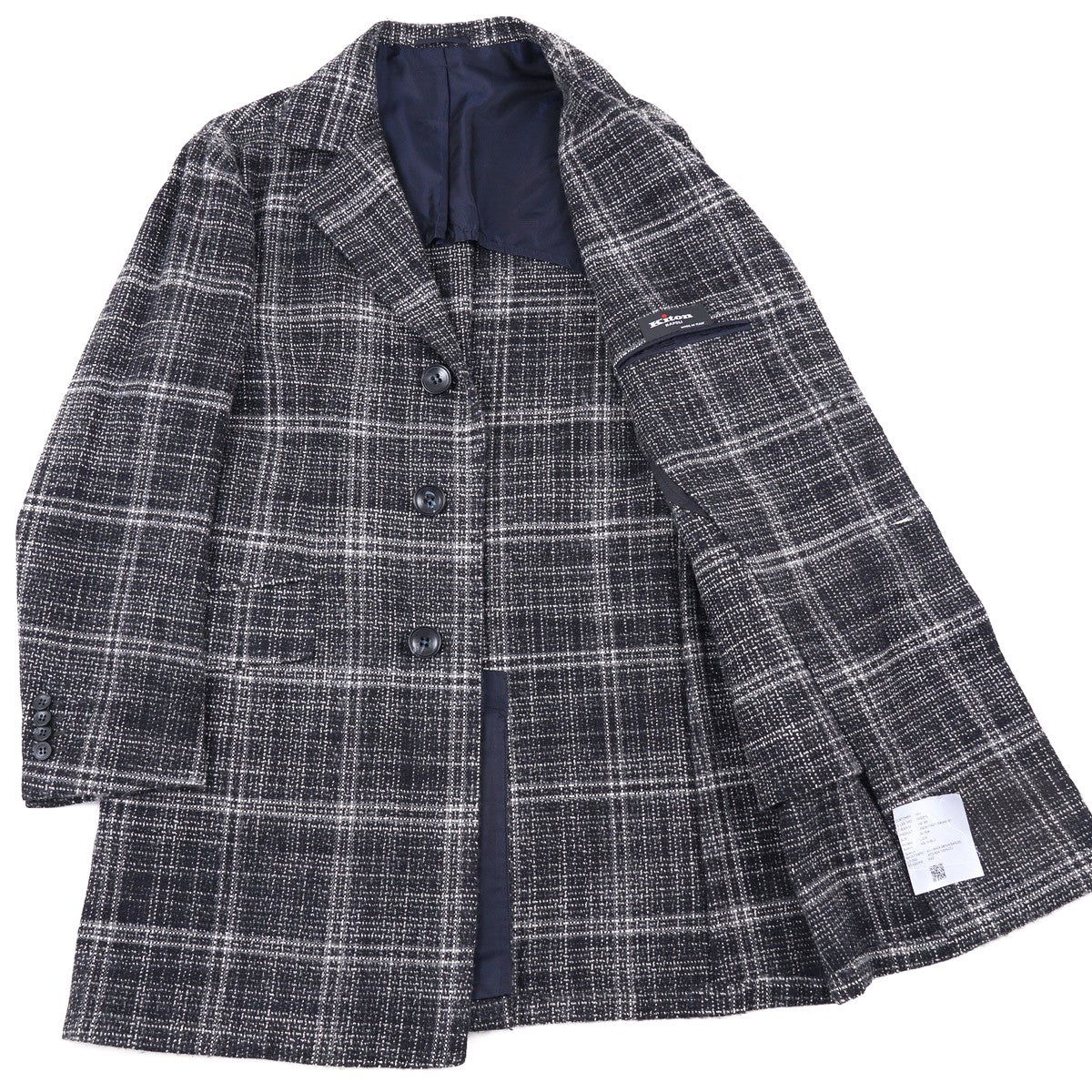 Kiton Woven Check Cashmere Overcoat - Top Shelf Apparel