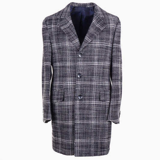 Kiton Woven Check Cashmere Overcoat - Top Shelf Apparel