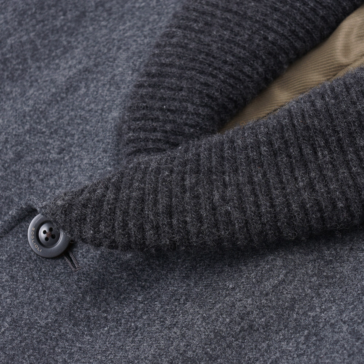 Boglioli Wool Overcoat with Knit Collar - Top Shelf Apparel