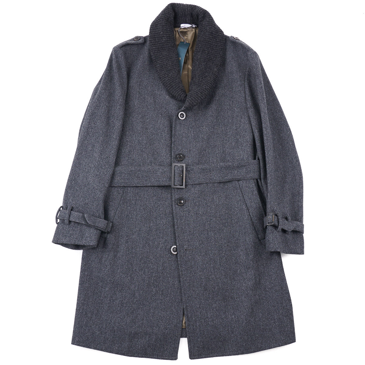 Boglioli Wool Overcoat with Knit Collar - Top Shelf Apparel