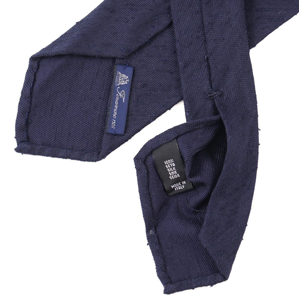 Finamore Unlined Slub Textured Silk Tie