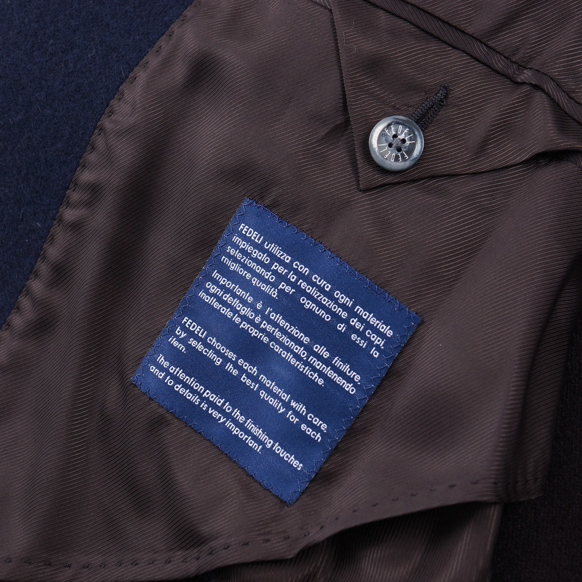 Fedeli Unstructured Flannel Cashmere Blazer