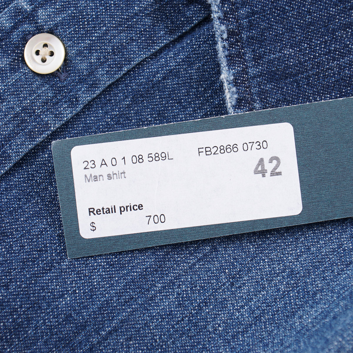 Boglioli Garment-Washed Denim Overshirt