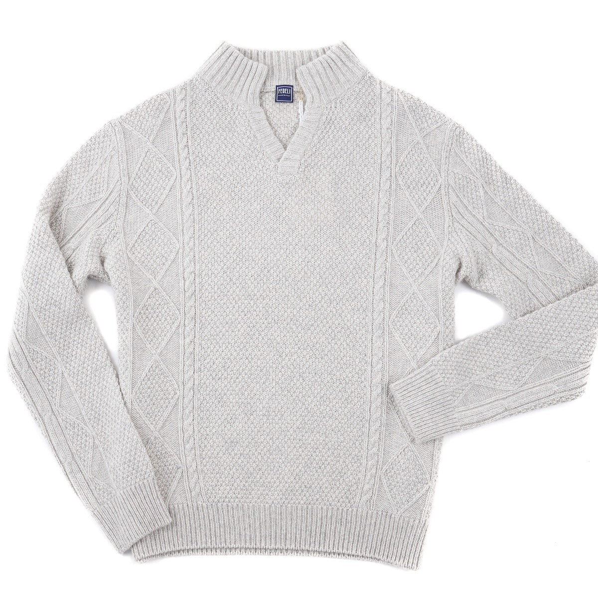 Fedeli Patterned Knit Cashmere Sweater