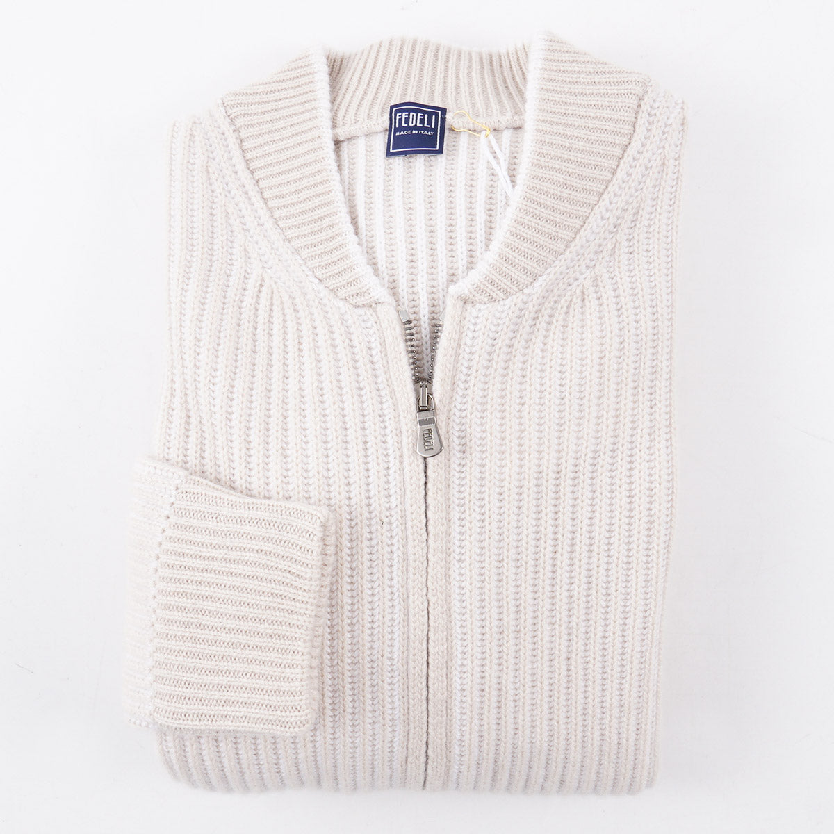 Fedeli Full-Zip Cashmere Sweater-Jacket - Top Shelf Apparel