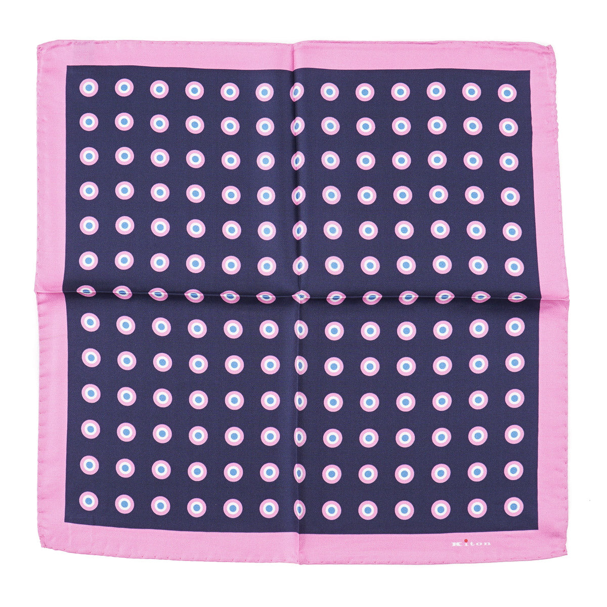 Kiton Printed Silk Pocket Square