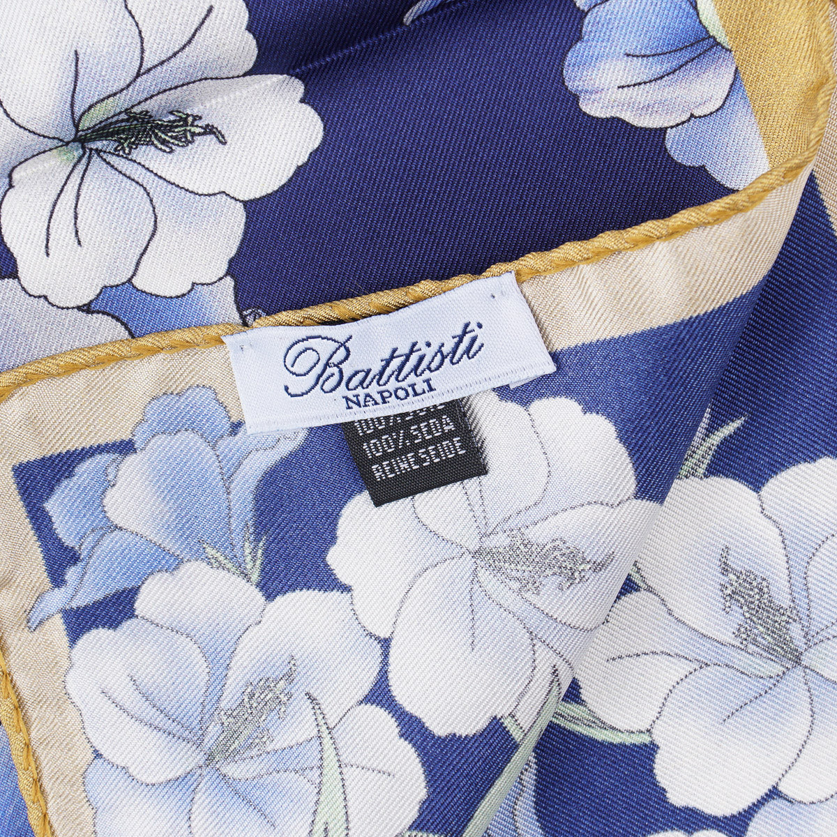 Battisti Printed Silk Pocket Square