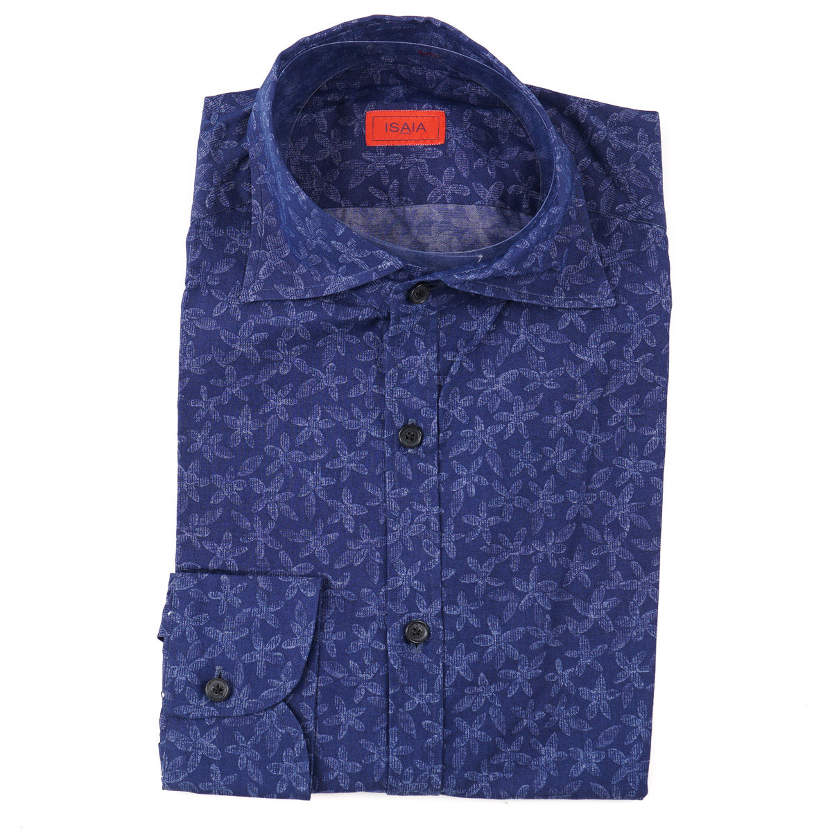 Isaia Slim-Fit Floral Cotton Shirt Isaia Slim-Fit Floral Cotton Shirt