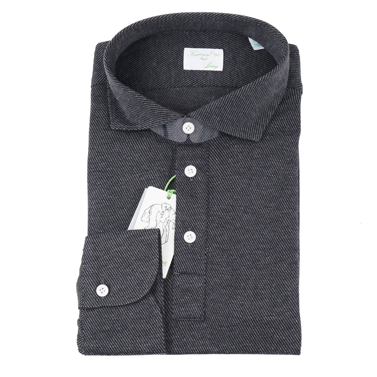 Finamore Long Sleeve Jersey Polo Shirt - Top Shelf Apparel
