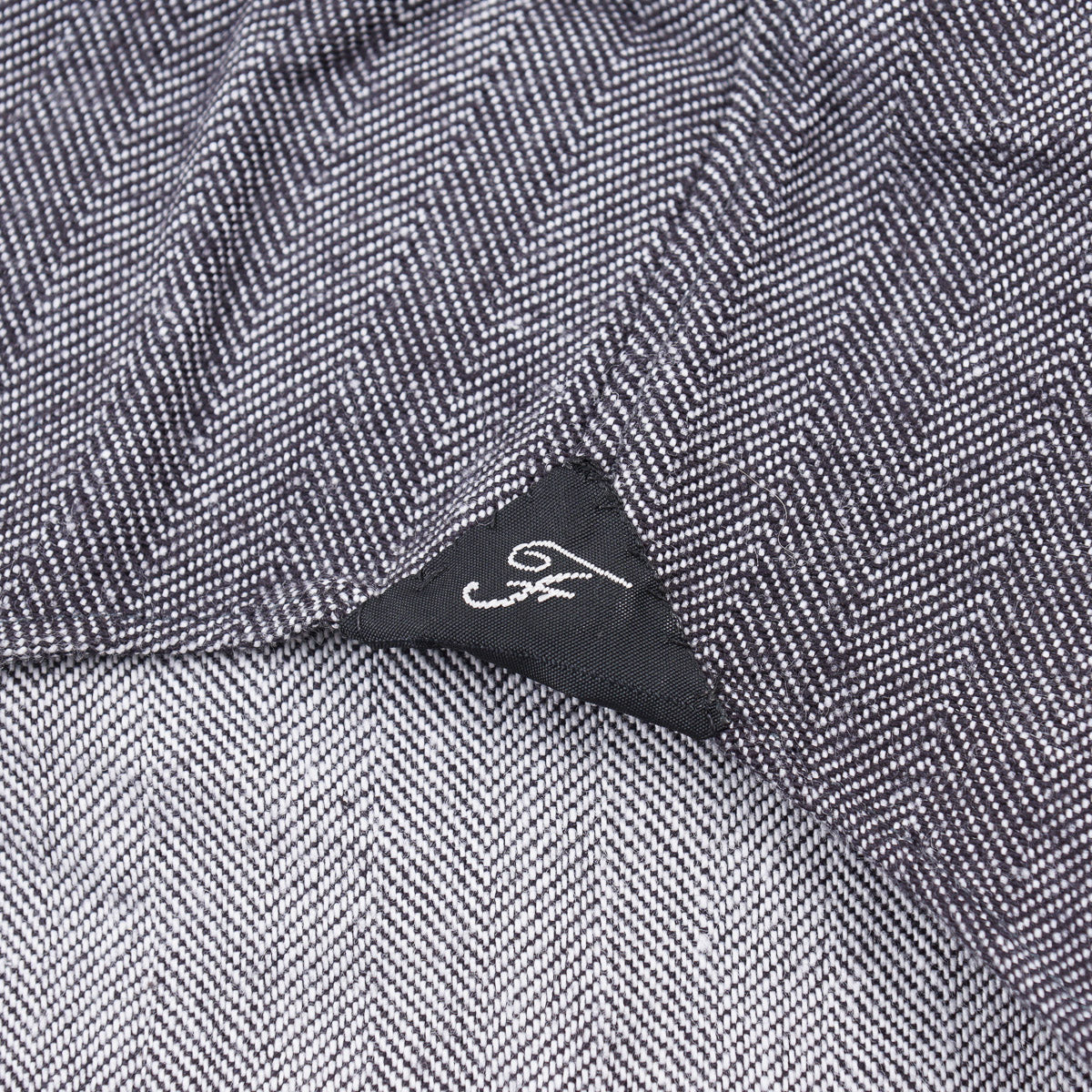 Finamore Herringbone Twill Denim Shirt - Top Shelf Apparel