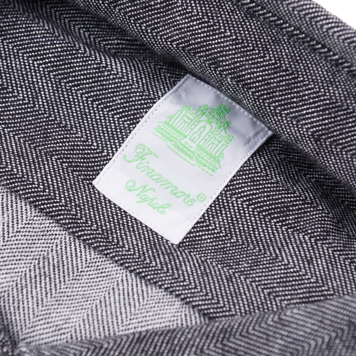 Finamore Herringbone Twill Denim Shirt - Top Shelf Apparel