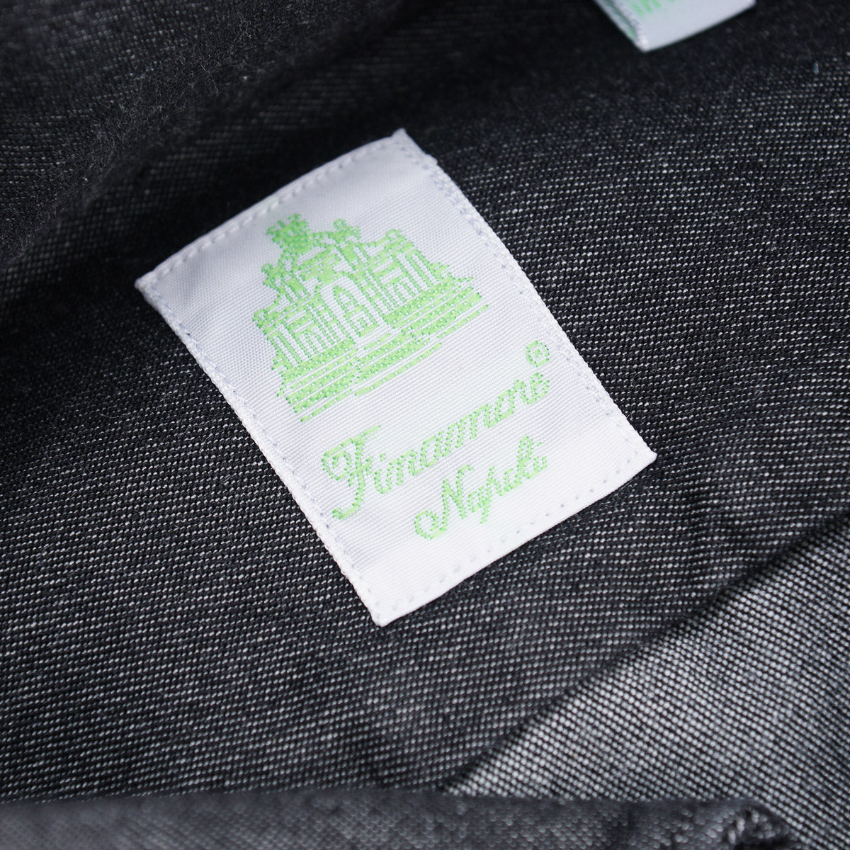 Finamore Rinsed Black Denim Shirt - Top Shelf Apparel