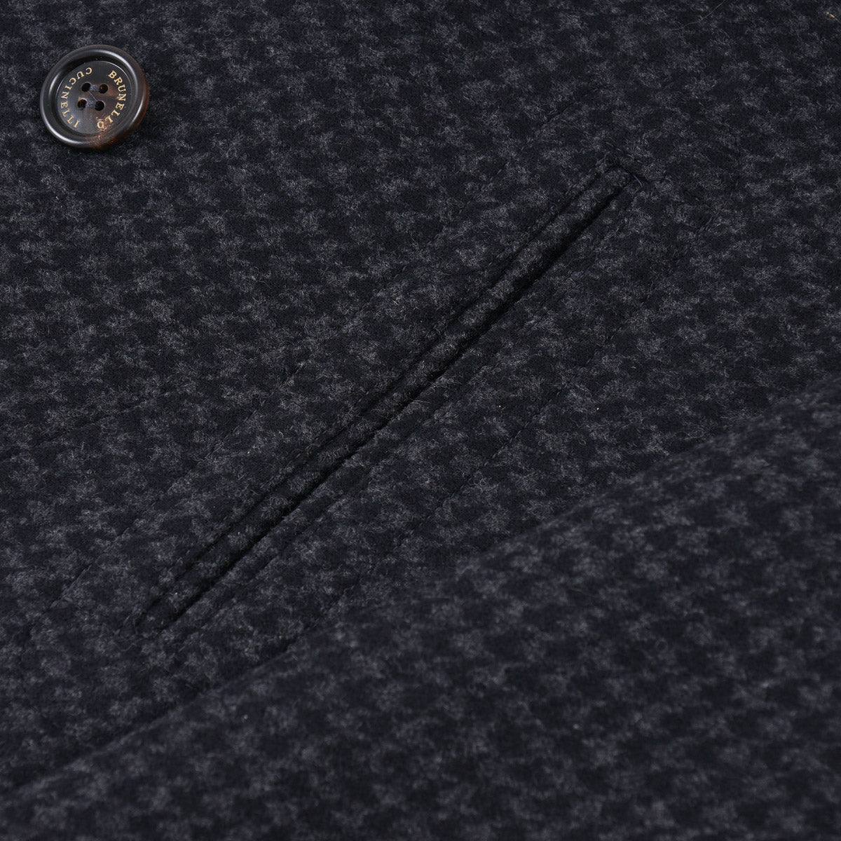 Brunello Cucinelli Houndstooth Wool Overcoat - Top Shelf Apparel