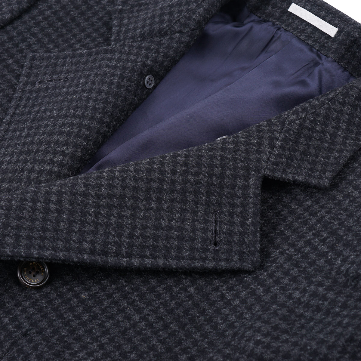 Brunello Cucinelli Houndstooth Wool Overcoat - Top Shelf Apparel