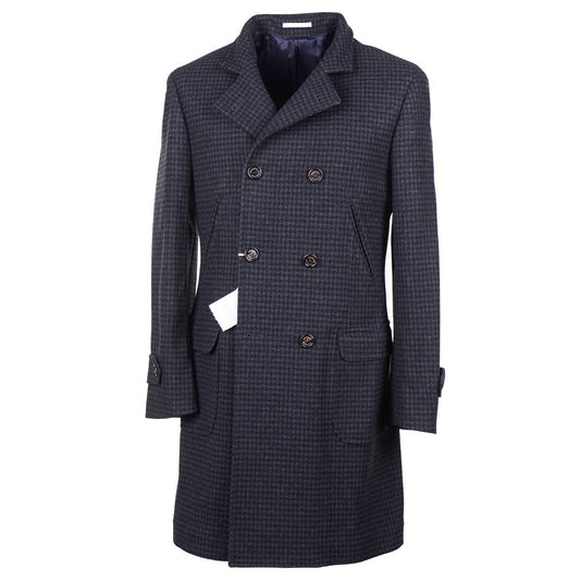Brunello Cucinelli Houndstooth Wool Overcoat - Top Shelf Apparel