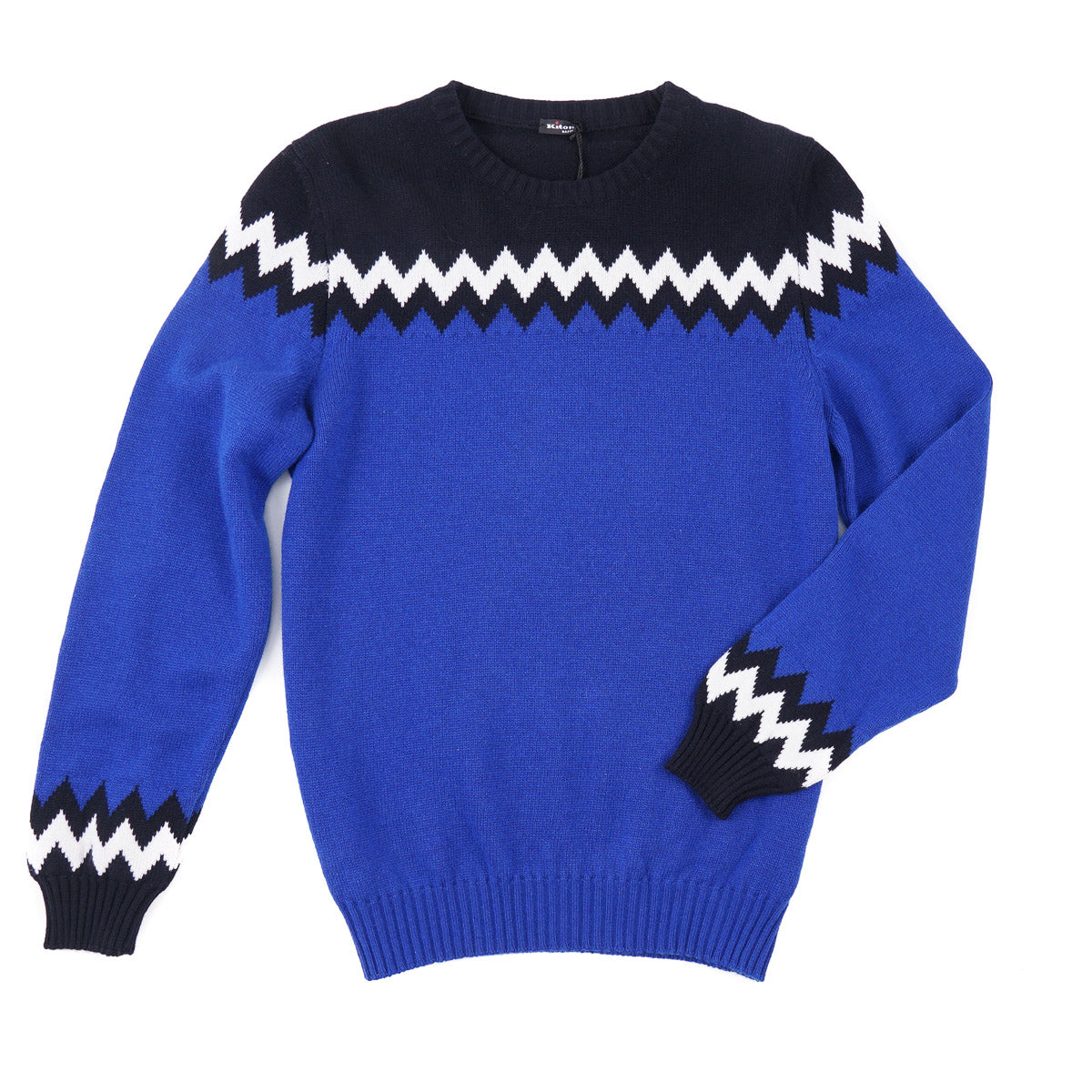 Kiton Slim-Fit Chevron Cashmere Sweater - Top Shelf Apparel