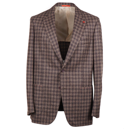 Isaia Slim-Fit Tonal Check Wool Sport Coat - Top Shelf Apparel