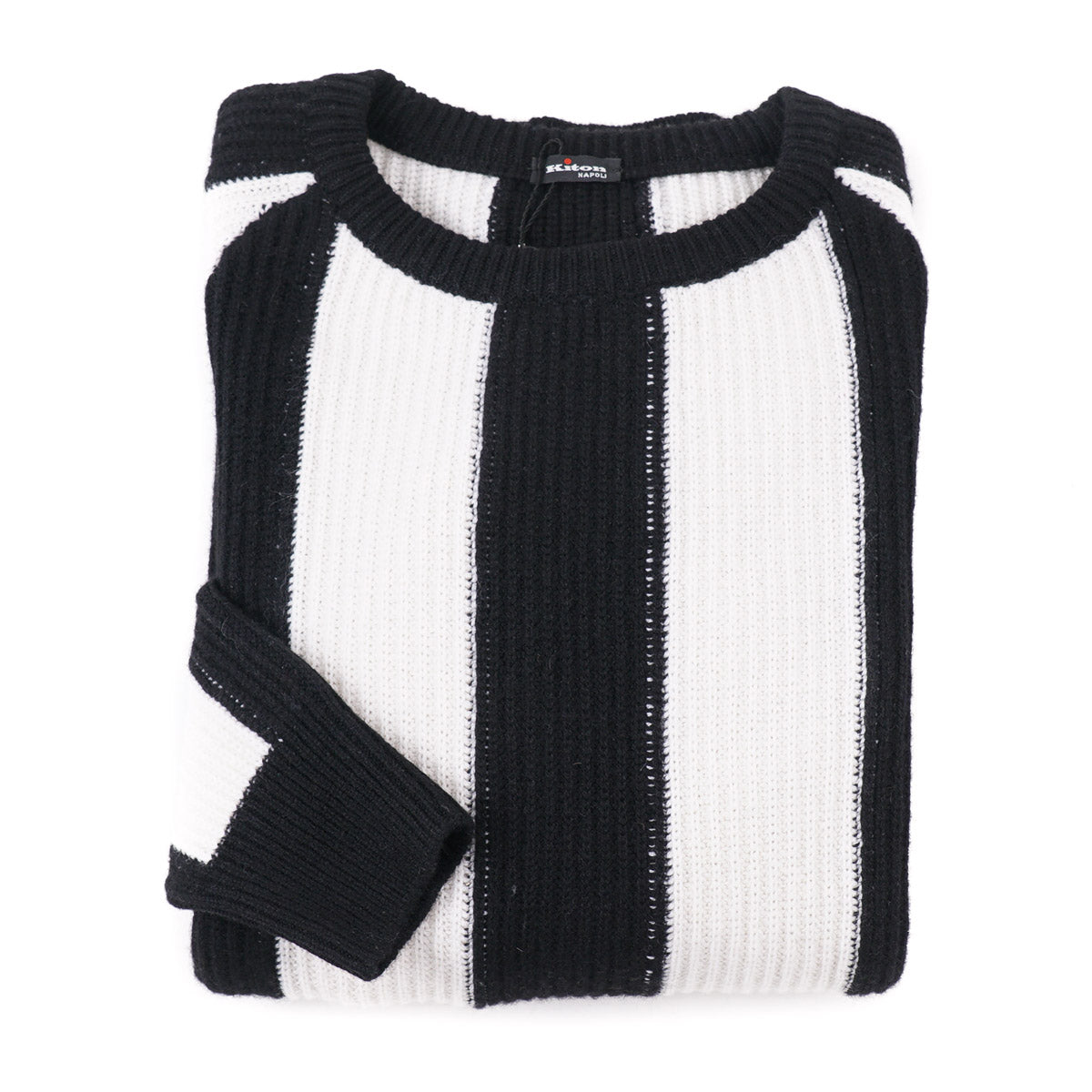 Kiton Colorblock Stripe Cashmere Sweater - Top Shelf Apparel