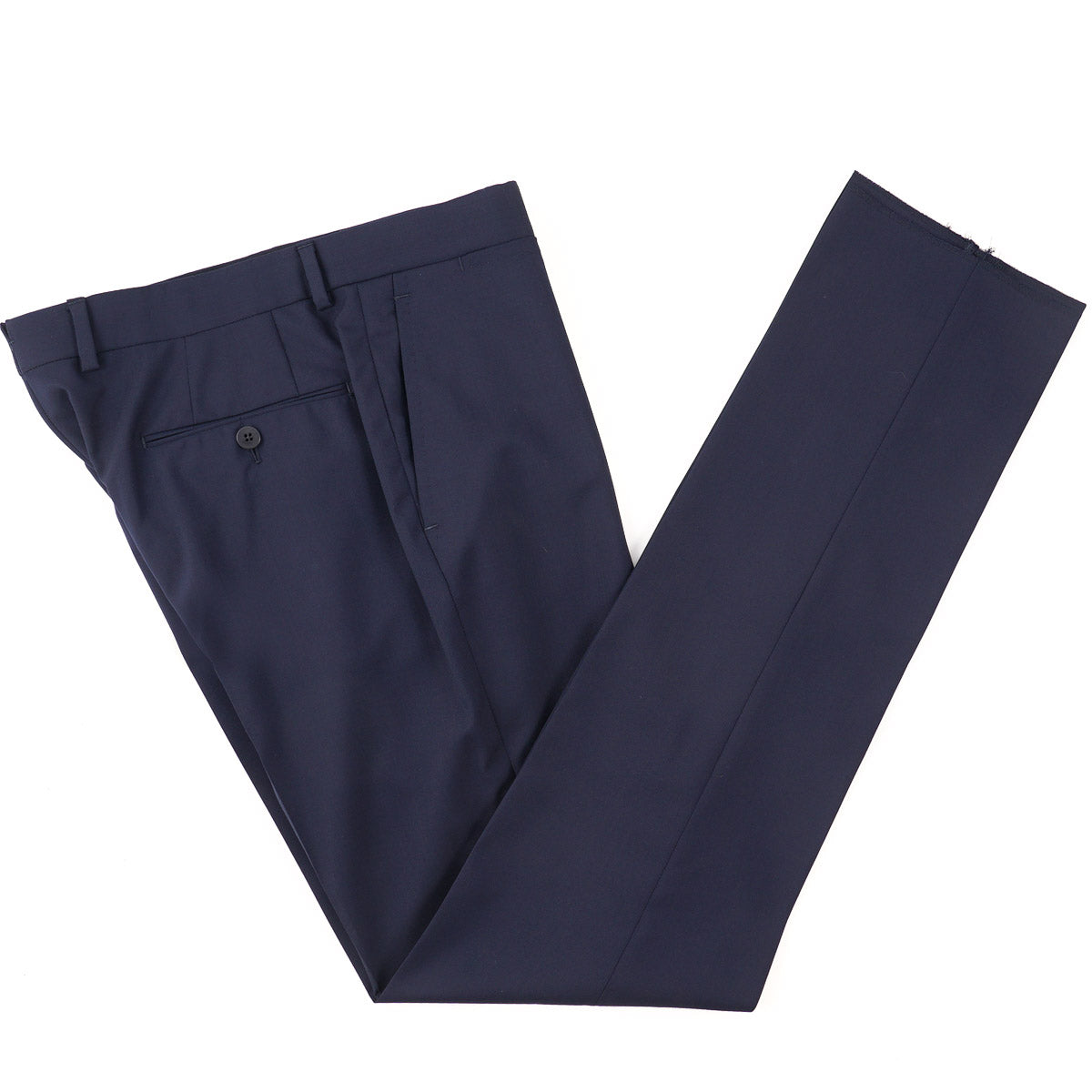 Stile Latino Solid Navy Wool Suit - Top Shelf Apparel