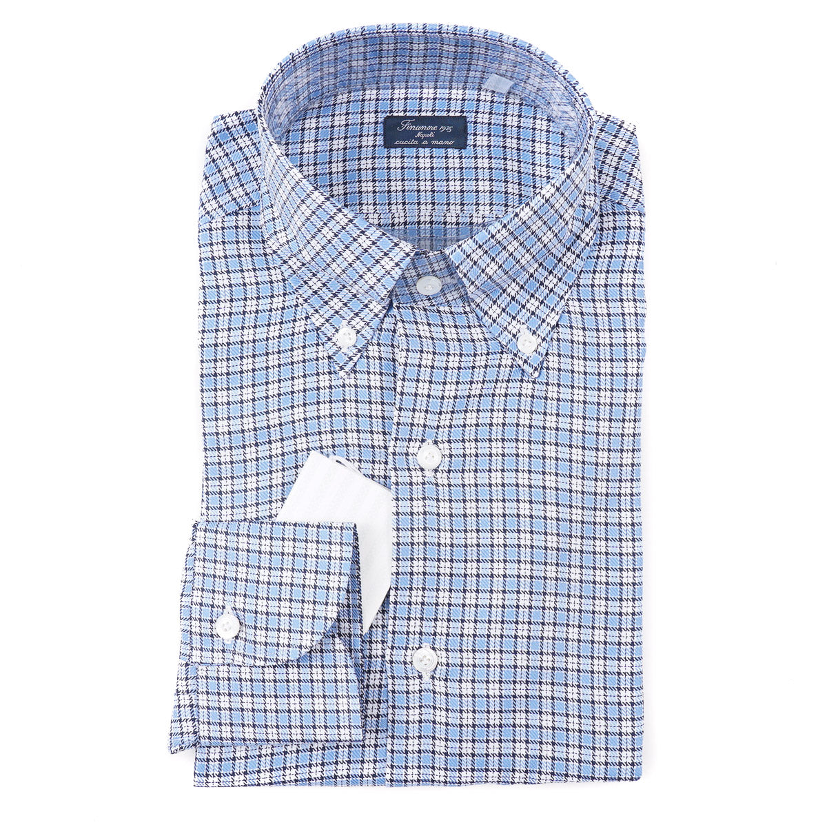 Finamore Woven Check Cotton Shirt - Top Shelf Apparel