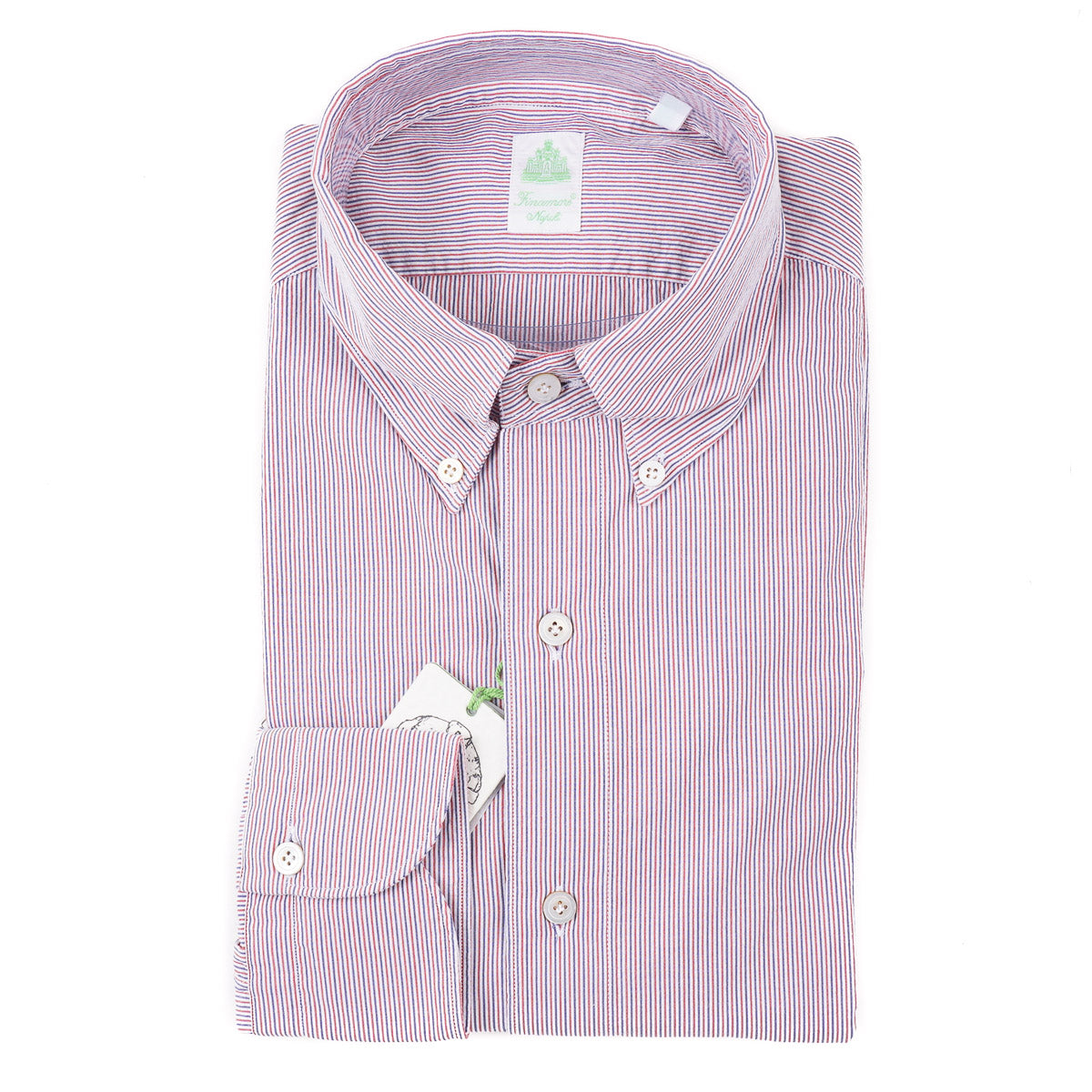 Finamore Woven Stripe Cotton Dress Shirt - Top Shelf Apparel