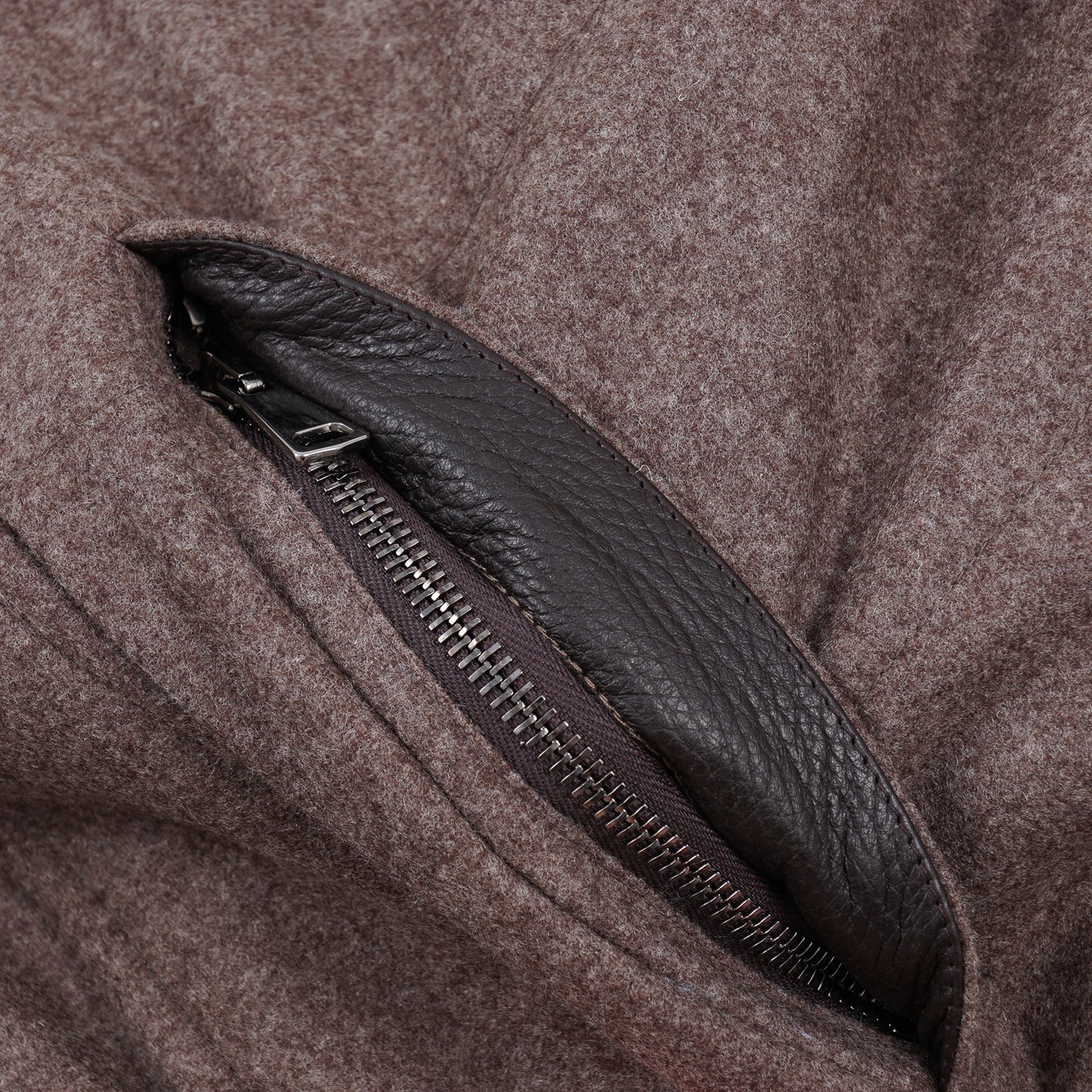 Rifugio Quilted Flannel Wool Coat with Leather Details - Top Shelf Apparel
