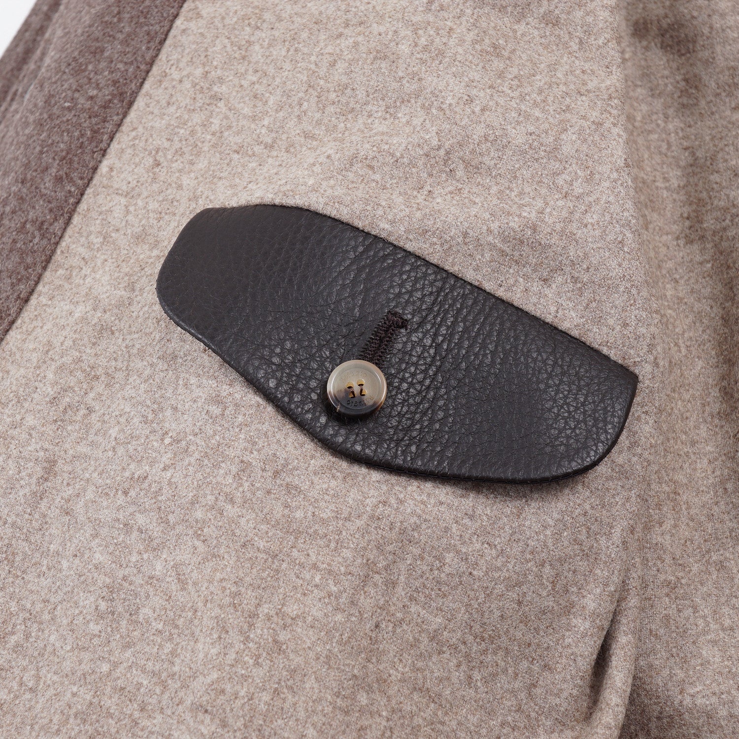 Rifugio Quilted Flannel Wool Coat with Leather Details - Top Shelf Apparel