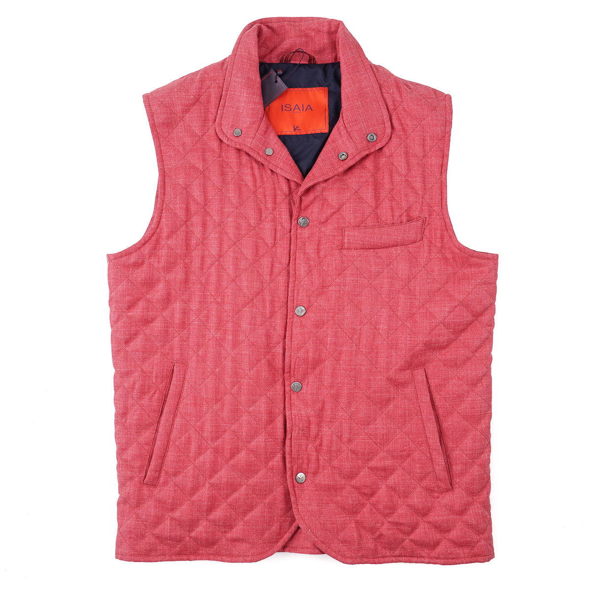 Isaia Quilted Wool-Silk-Linen Vest - Top Shelf Apparel