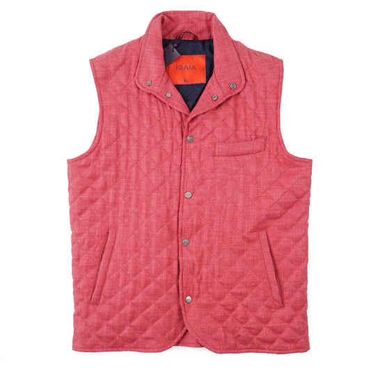 Isaia Quilted Wool-Silk-Linen Vest - Top Shelf Apparel