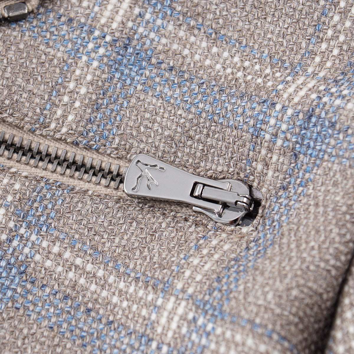 Isaia Wool-Silk-Linen Moto Jacket - Top Shelf Apparel