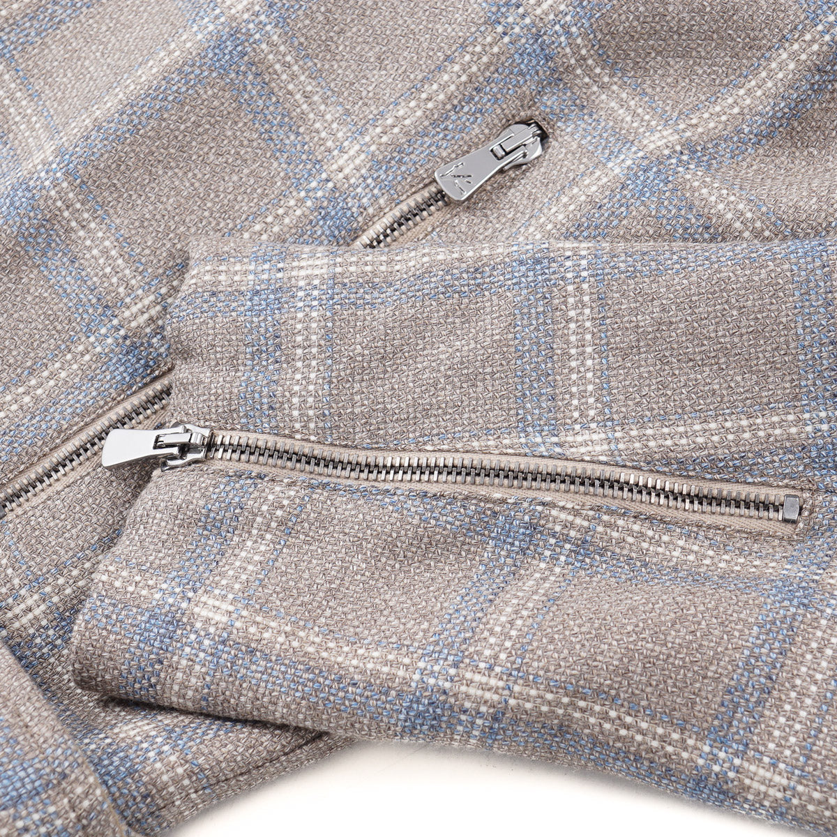 Isaia Wool-Silk-Linen Moto Jacket - Top Shelf Apparel