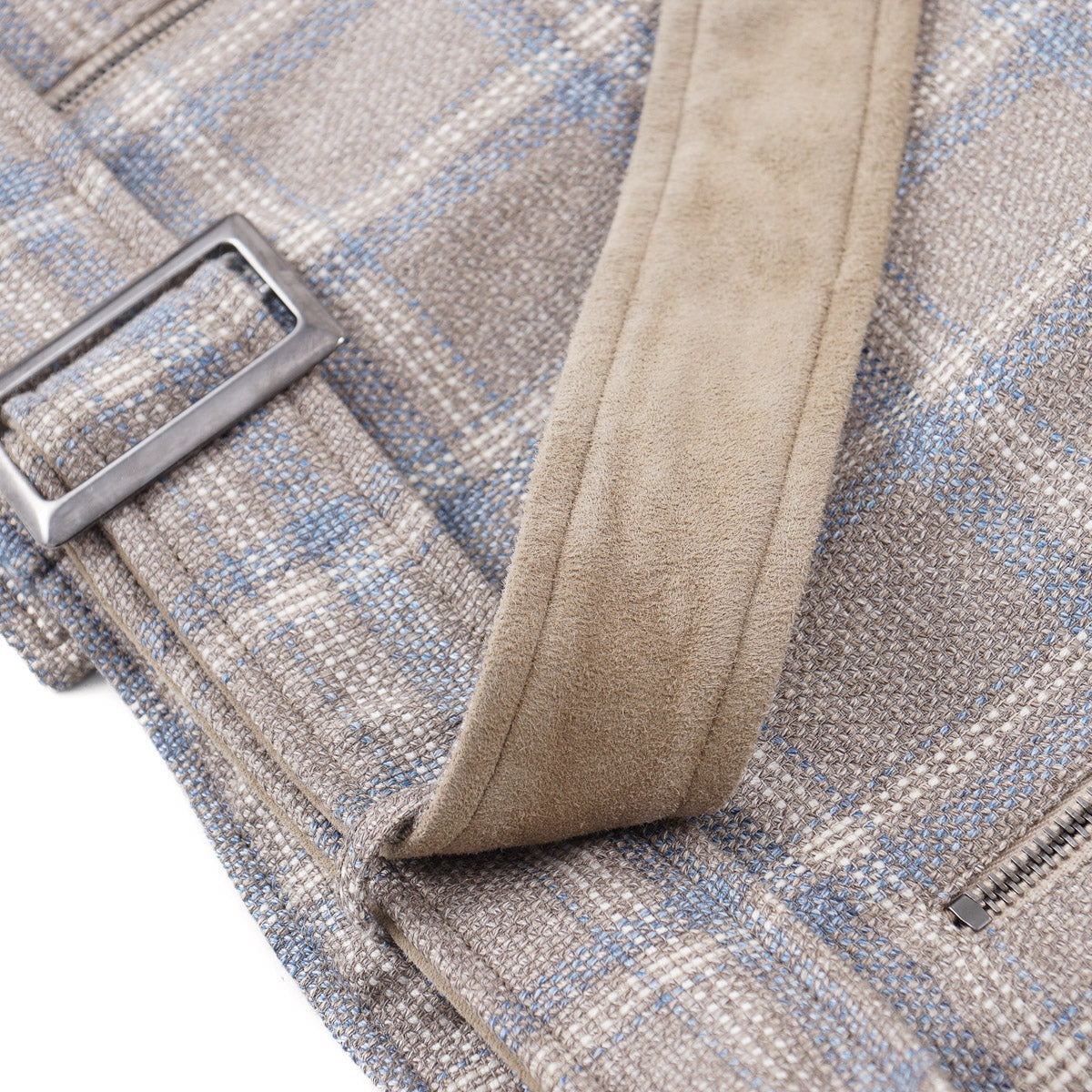 Isaia Wool-Silk-Linen Moto Jacket - Top Shelf Apparel