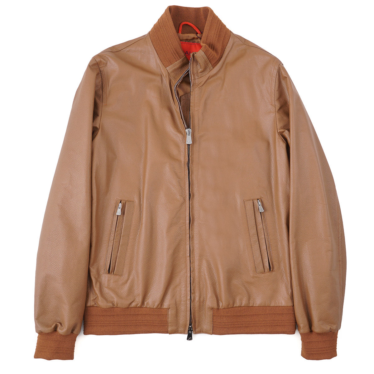 Isaia Lambskin Leather Bomber Jacket - Top Shelf Apparel