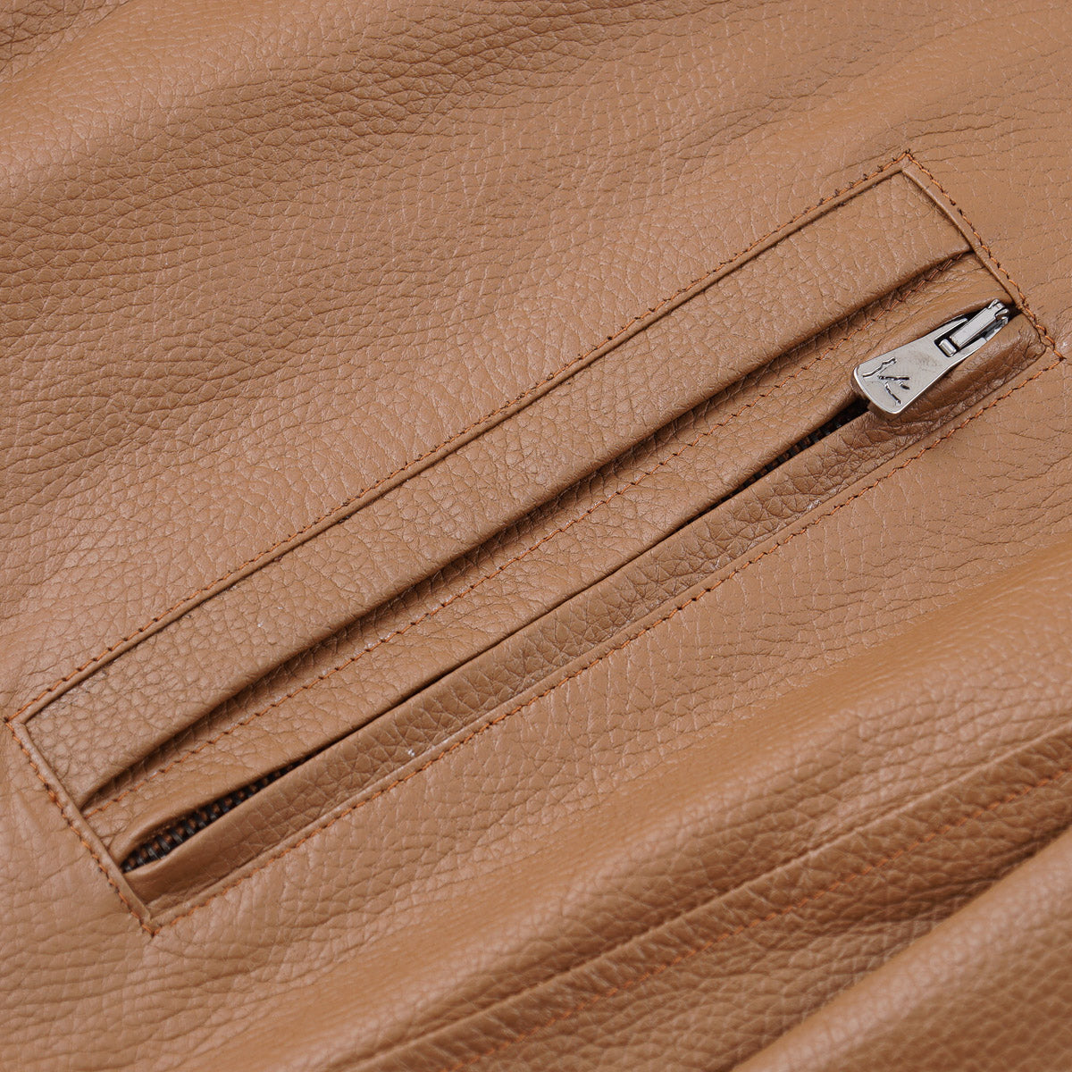 Isaia Lambskin Leather Bomber Jacket - Top Shelf Apparel