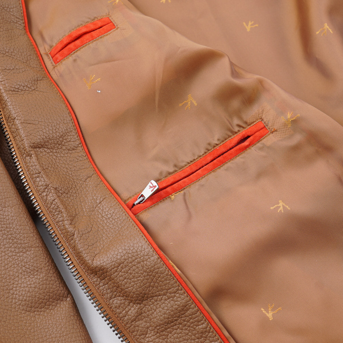 Isaia Lambskin Leather Bomber Jacket - Top Shelf Apparel